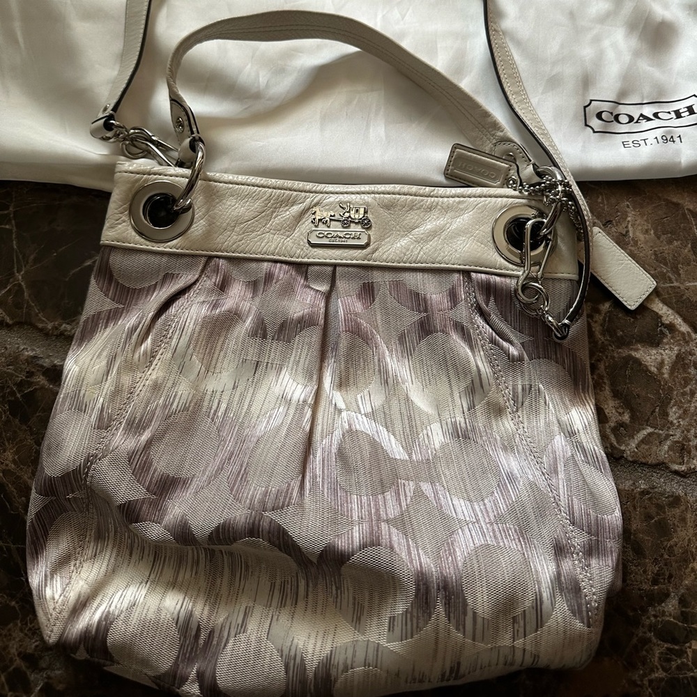 Grey coach purse